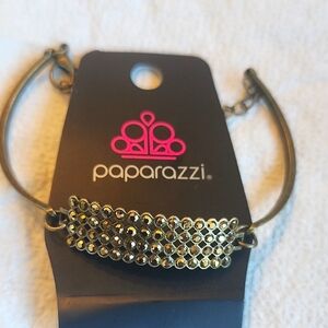 Paparazzi Gold Tone Bracelet with Rhinestones